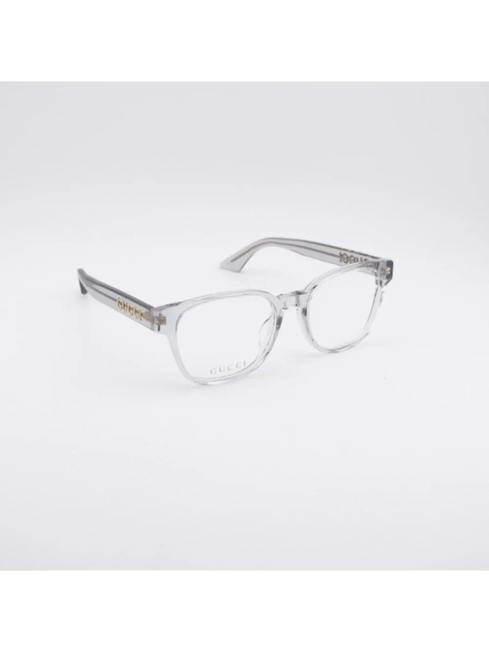 Gucci GG1746OA 003 Eyeglasses Transparent Grey 52mm Square Frame